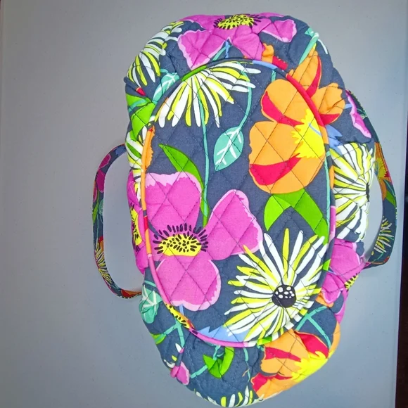 Vera Bradley Glenna Satchel Jazzy Blooms Floral Quilted Tote NWOT - Picture 8 of 15